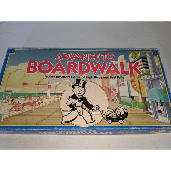 Vintage 1985 Advance To Boardwalk Board Game Parker Brothers Complete - Picture 8 of 9